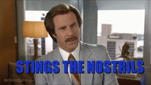Stings Of The Nostrils Nostrils GIF - Stings Of The Nostrils Nostrils Anchorman GIFs
