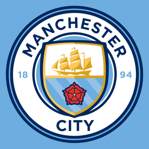 a logo for manchester city shows a boat in the water