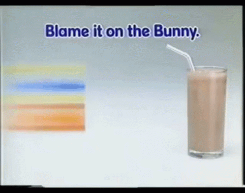 Milkshake Nesquik GIF - Milkshake Nesquik Balme It On The Bunny GIFs