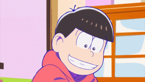 a cartoon character is smiling and wearing a red jacket