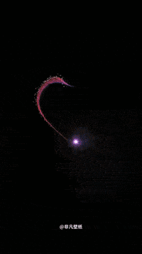 a close up of a woman 's face with a heart shaped light coming out of her eye