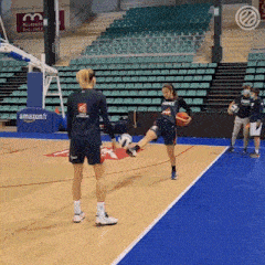 a basketball court with a sign that says amazon.fr on it