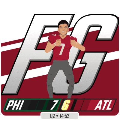 a cartoon drawing of a football player with the number 7 on his jersey