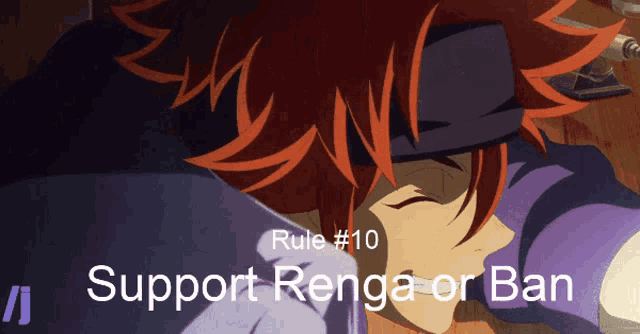rule # 10 support renga or ban is displayed in a cartoon