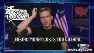 a man on the benny show is talking about losing money
