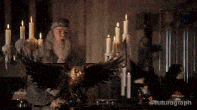 a man with a beard is holding a bird in front of candles .