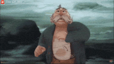 a cartoon of a man with a mustache and glasses says the gif war on the bottom