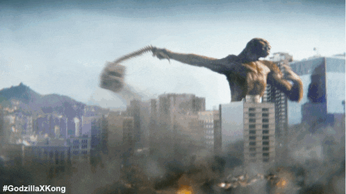 a picture of a giant monster with #godzillaxkong written on the bottom