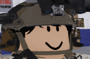 a cartoon character wearing a helmet with a smiling face