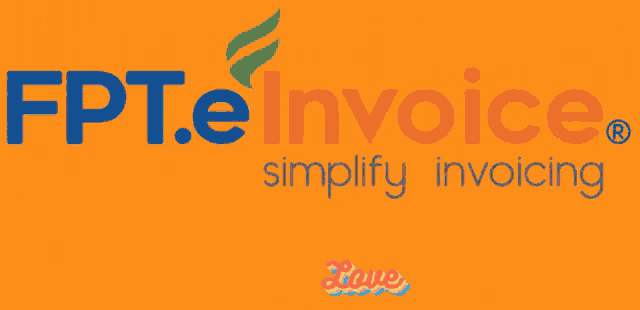 a logo for fpt.e invoice says simplify invoicing