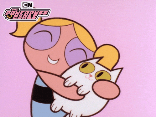 Hugging Kitty Bubbles GIF - Hugging Kitty Bubbles Tara Strong GIFs
