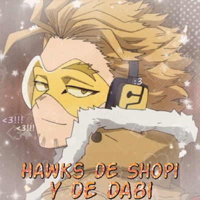 a picture of hawks de shopi y de dabi with a mask on his face