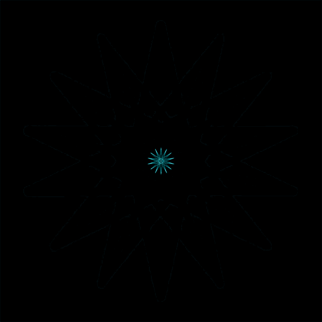 a glowing circle with a black background