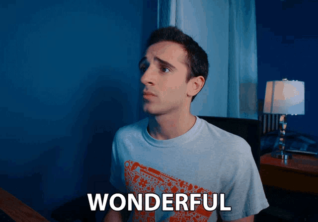 a man wearing a wonderful shirt is sitting at a desk