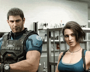 Jill Valentine Chris Redfield GIF