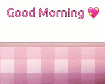 a picture of a girl hugging a stuffed animal with the words " good morning " above her