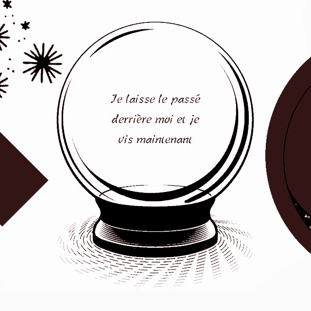 an illustration of a crystal ball with the words j ' apprends grace a mes erreurs et ces experiences me font grandir