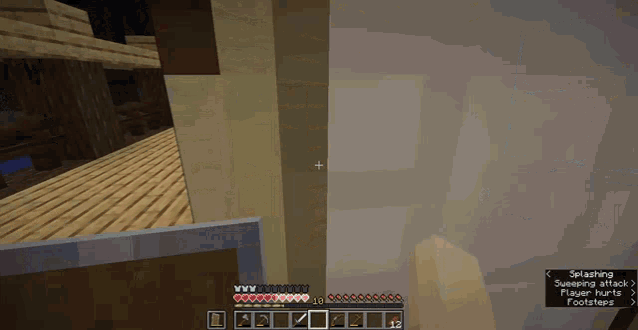 a screenshot of a minecraft game shows a door opening