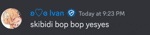 a screenshot of a discord conversation with ivan and skibidi bop bop yesves
