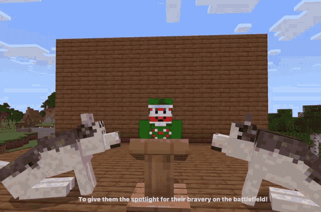 a screenshot of a video game with the words to give them the spotlight for their bravery on the battlefield at the top