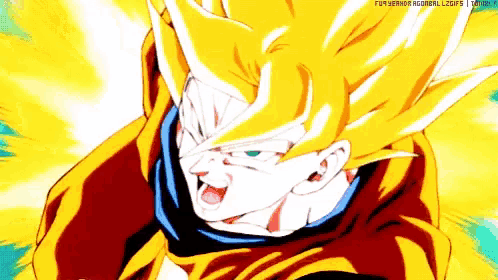 a close up of a cartoon character 's face with yellow hair