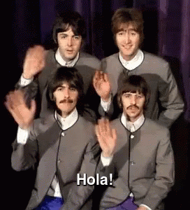 Beatles Dicen Hola GIF - Hola Beatles Wave GIFs