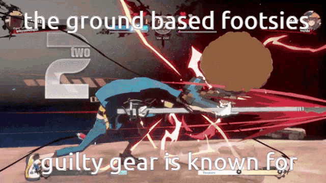 the ground based footsies guilty gear is known for is shown