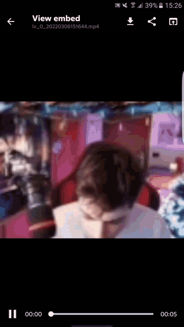 a screenshot of a video being embedded on a phone screen