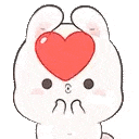 a bunny with a heart on its head .