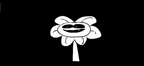 a black and white cartoon of a flower with a mustache and sunglasses is holding a box .