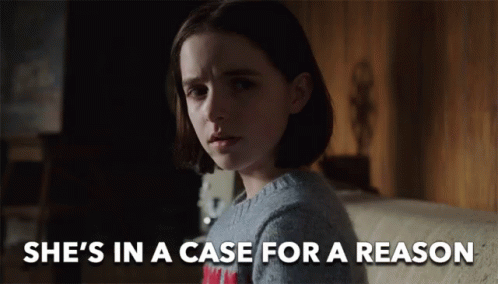 Shes In A Case For A Reason Danger GIF - Shes In A Case For A Reason Danger Locked Up GIFs