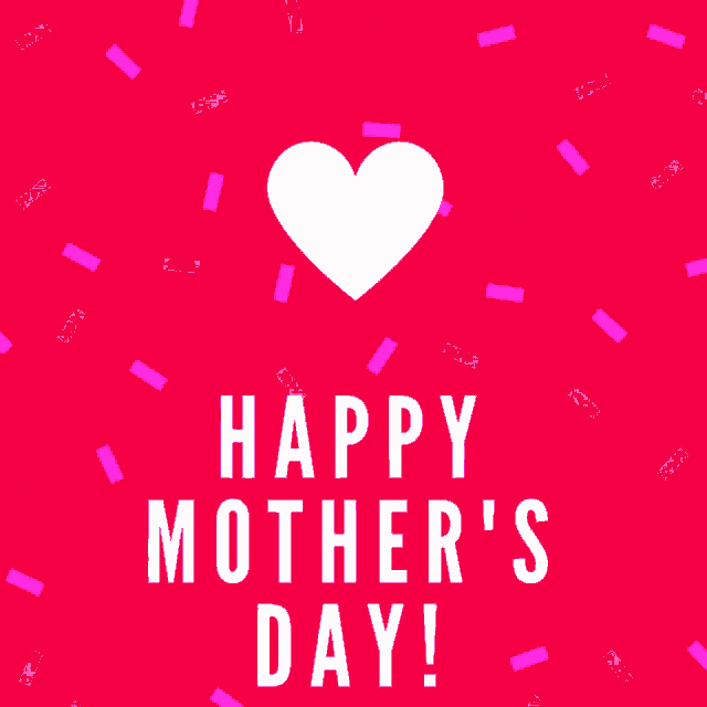 a pink background with the words happy mother 's day and a heart
