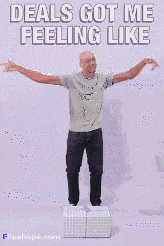 a man is dancing with the words deals got me feeling like on the bottom