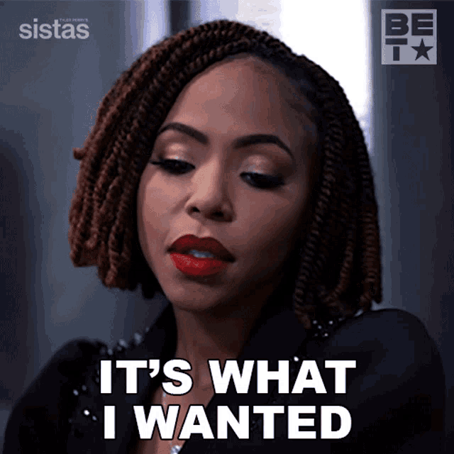 a woman says it 's what i wanted on a poster