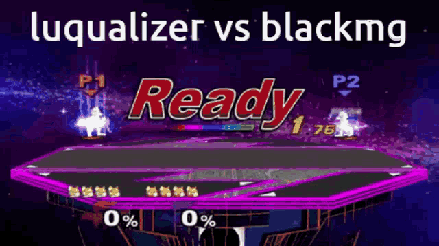 a video game screen that says ready at the top of it