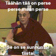 a man sitting in front of a microphone with the words taahan taa on perse perse maan perse