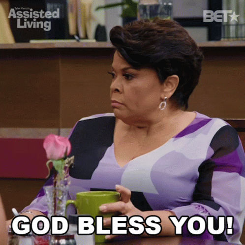 God Bless You Cora GIF - God Bless You Cora Assisted Living GIFs