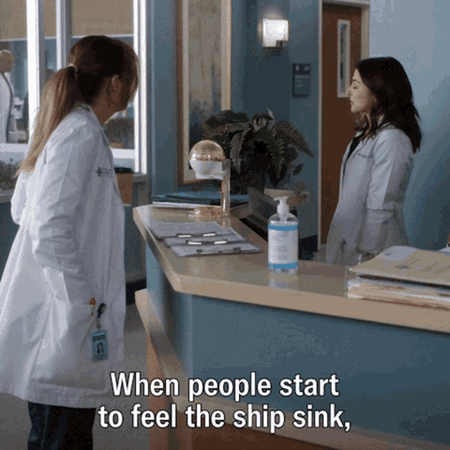 Greys Anatomy Amelia Shepherd GIF - Greys Anatomy Amelia Shepherd When People Start To Feel The Ship Sink GIFs