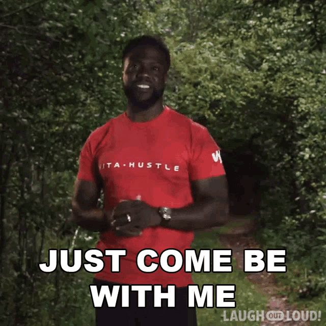 Just Come Be With Me Kevin Hart GIF