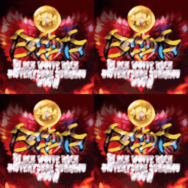 a repeating pattern of a colorful logo with the letters jcw in white