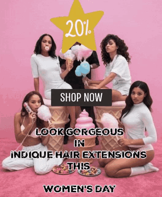 a poster for women 's day with a 20 % discount