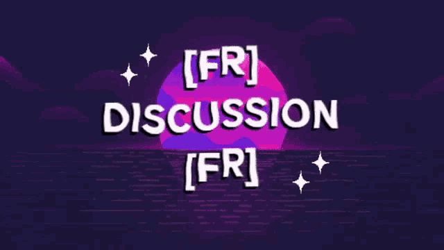 a poster that says discussion [ fr ] on it