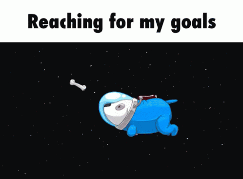 Space Dog GIF - Space Dog Reaching For My Goals GIFs