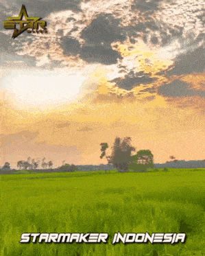 a poster for starmaker indonesia shows a field of grass