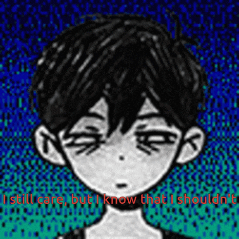 a black and white drawing of a boy with the words i still care but i know that i shouldn 't .
