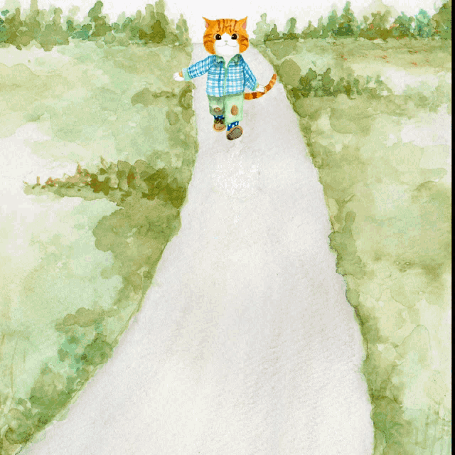 Cat Watercolor GIF - Cat Watercolor Walking GIFs