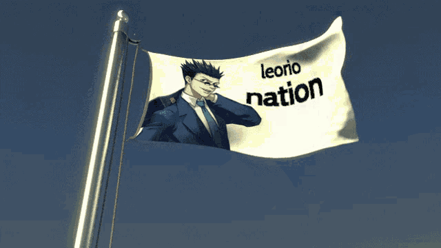 a flag with a man on it that says ' teorio nation ' on it