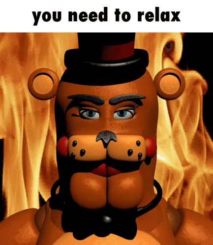 a picture of a teddy bear with the words you need to relax