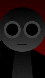 a cartoon character with big eyes and a slight smirk