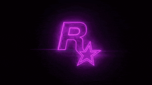 a purple r with a star in the middle